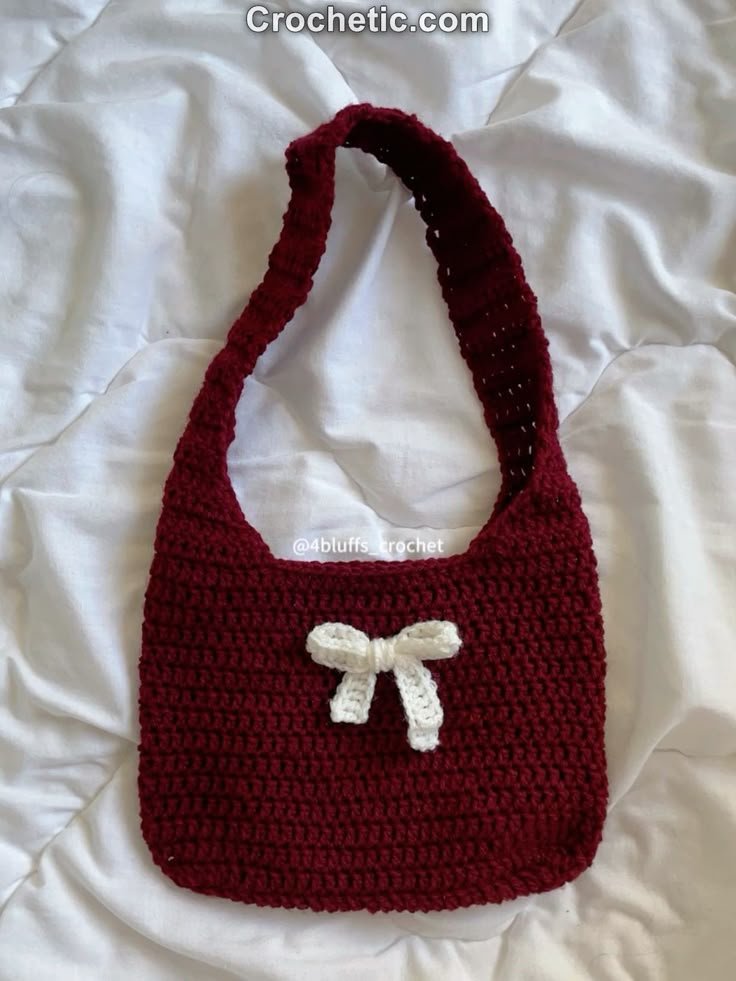 Vintage Hand-Woven Crochet Handbag