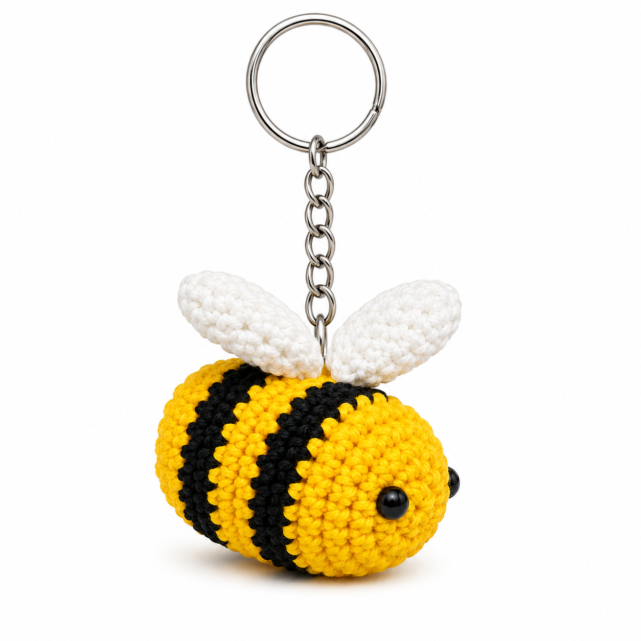 Classic Bumblebee Crochet Keychain