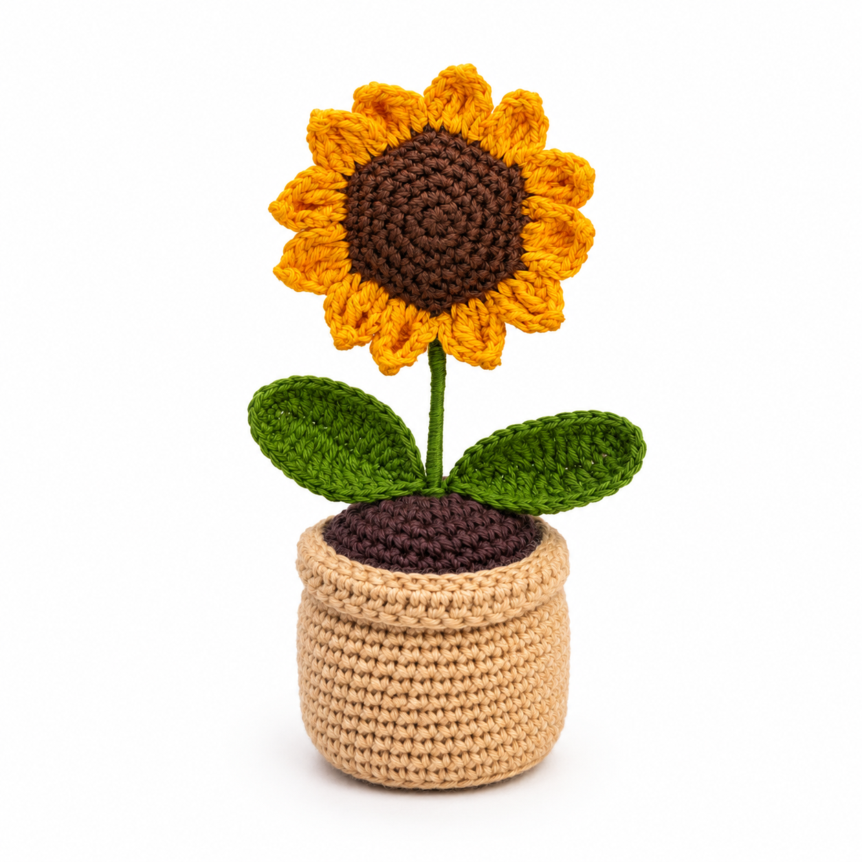 Sunflower Blossom Handcrafted Plant Pot